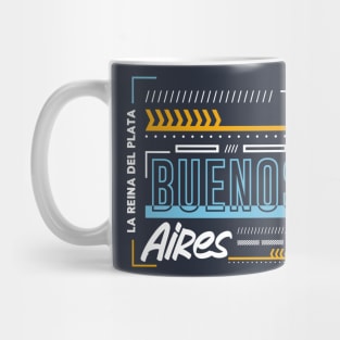 Retro Buenos Aires Argentina Word Art Argentine Pride Mug